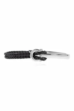 FERRAGAMO BLACK Bracelet with engraved logo
