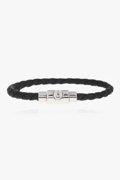 FERRAGAMO BLACK Braided bracelet