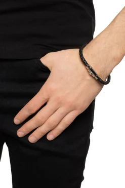 FERRAGAMO BLACK Braided bracelet
