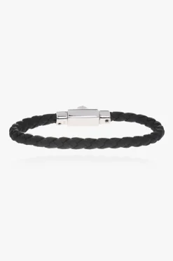 FERRAGAMO BLACK Braided bracelet