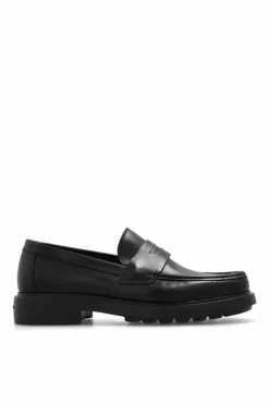 FERRAGAMO BLACK āDonnyā leather shoes