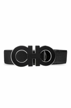 FERRAGAMO BLACK Double-sided belt