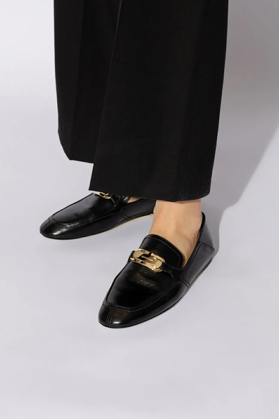 FERRAGAMO BLACK ‘Elaine’ loafers shoes