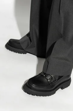 FERRAGAMO BLACK FERRAGAMO `Cocoon` loafers shoes