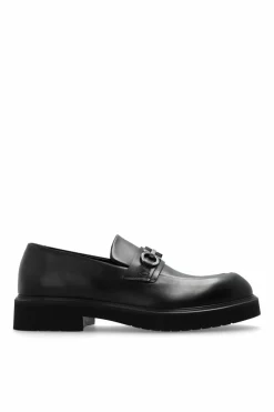 FERRAGAMO BLACK Fiorello loafers by FERRAGAMO