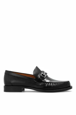 FERRAGAMO BLACK ‘Fort’ loafers