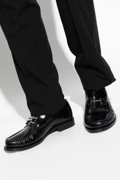 FERRAGAMO BLACK ‘Fort’ loafers