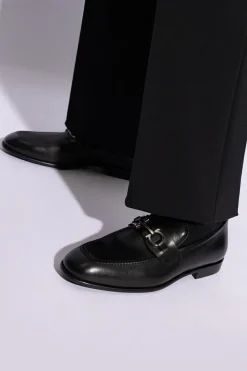 FERRAGAMO BLACK ‘Foster’ shoes
