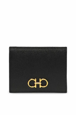 FERRAGAMO BLACK ‘Gancini’ wallet