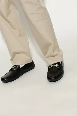 FERRAGAMO BLACK ‘Grazioso’ leather shoes
