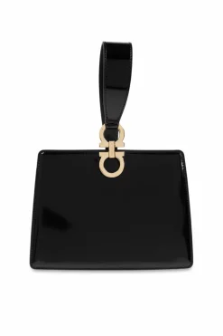 FERRAGAMO BLACK Handbag `Gancini Mini`