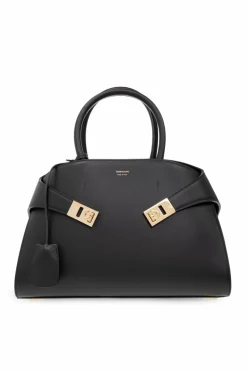 FERRAGAMO BLACK ‘Hug’ handbag