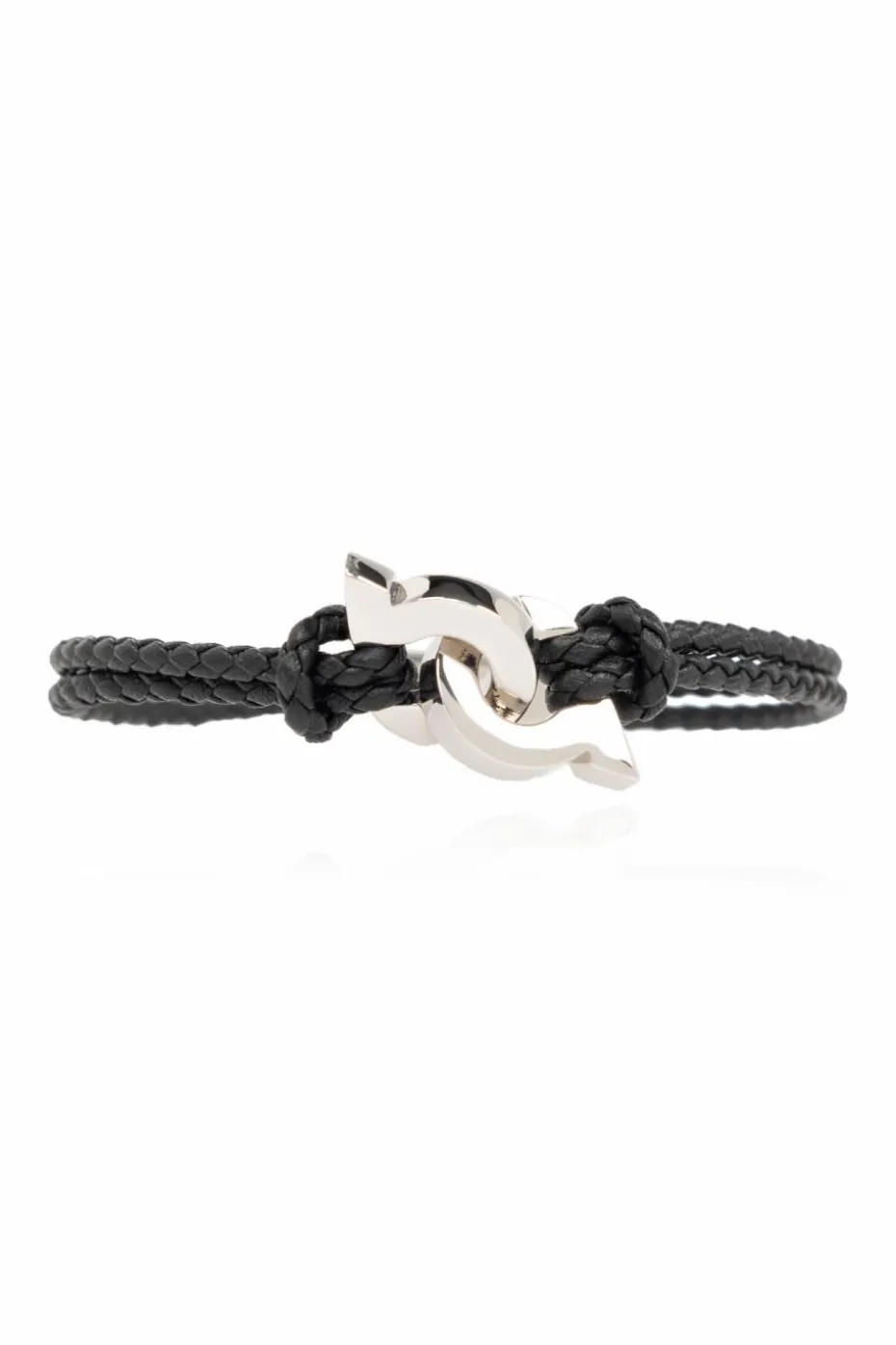 FERRAGAMO BLACK Leather bracelet