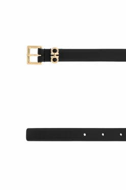 FERRAGAMO BLACK Leather belt