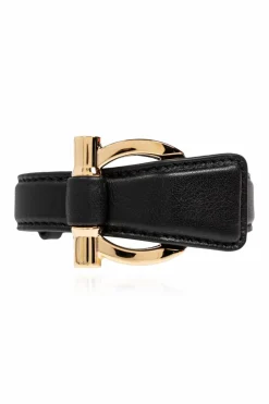 FERRAGAMO BLACK Leather bracelet