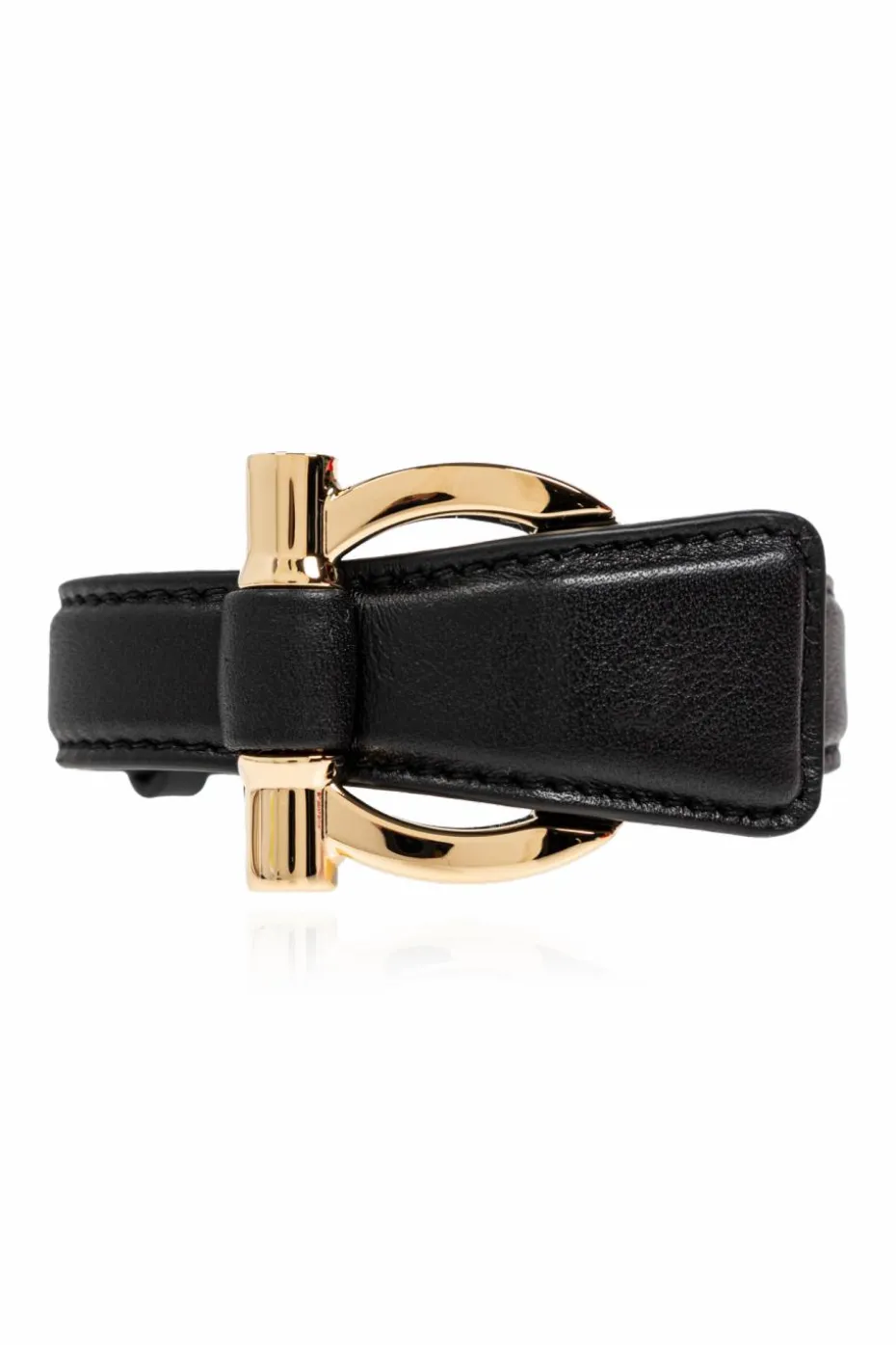 FERRAGAMO BLACK Leather bracelet