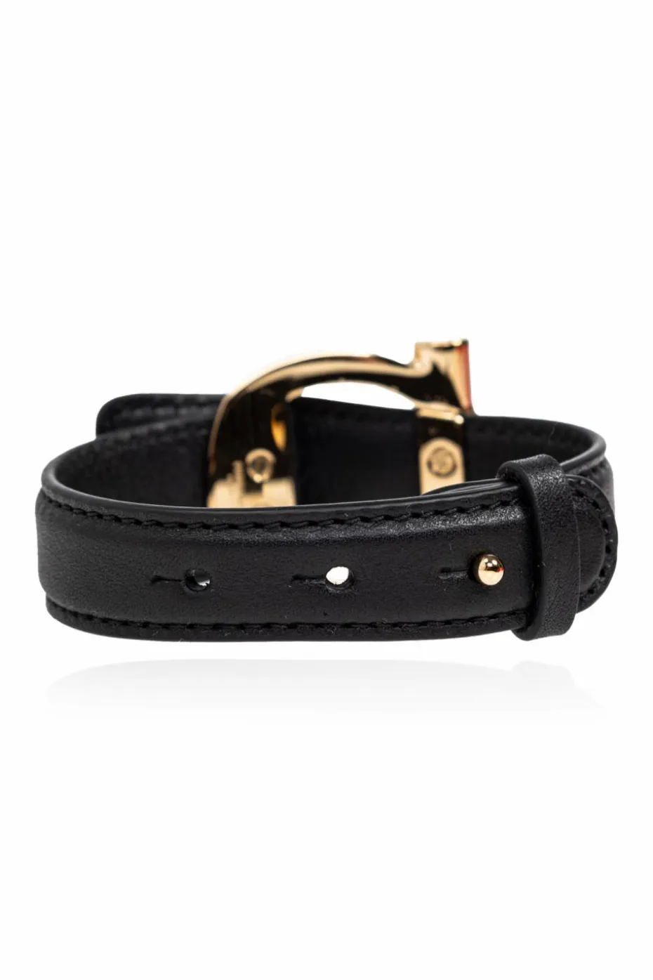 FERRAGAMO BLACK Leather bracelet