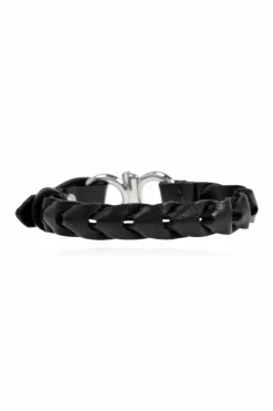 FERRAGAMO BLACK Leather bracelet