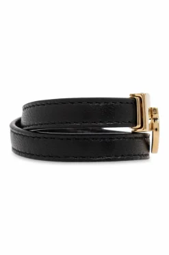 FERRAGAMO BLACK Leather bracelet