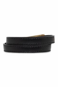 FERRAGAMO BLACK Leather bracelet