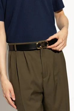 FERRAGAMO BLACK Leather Belt