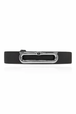 FERRAGAMO BLACK Leather bracelet