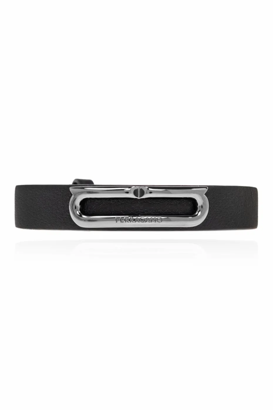 FERRAGAMO BLACK Leather bracelet