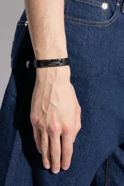 FERRAGAMO BLACK Leather bracelet