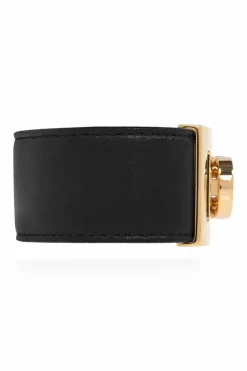 FERRAGAMO BLACK Leather bracelet