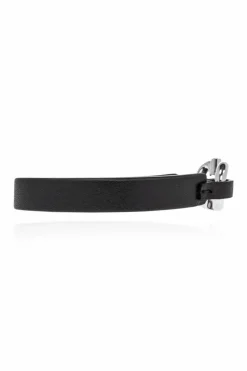 FERRAGAMO BLACK Leather bracelet