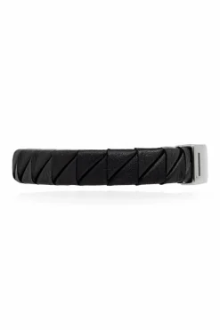 FERRAGAMO BLACK Leather bracelet