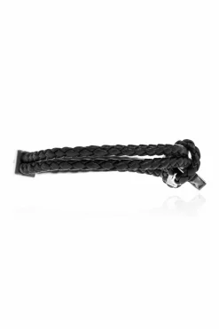 FERRAGAMO BLACK Leather bracelet