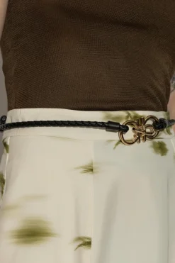 FERRAGAMO BLACK Leather belt