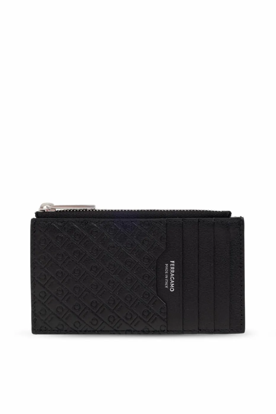 FERRAGAMO BLACK Leather card case