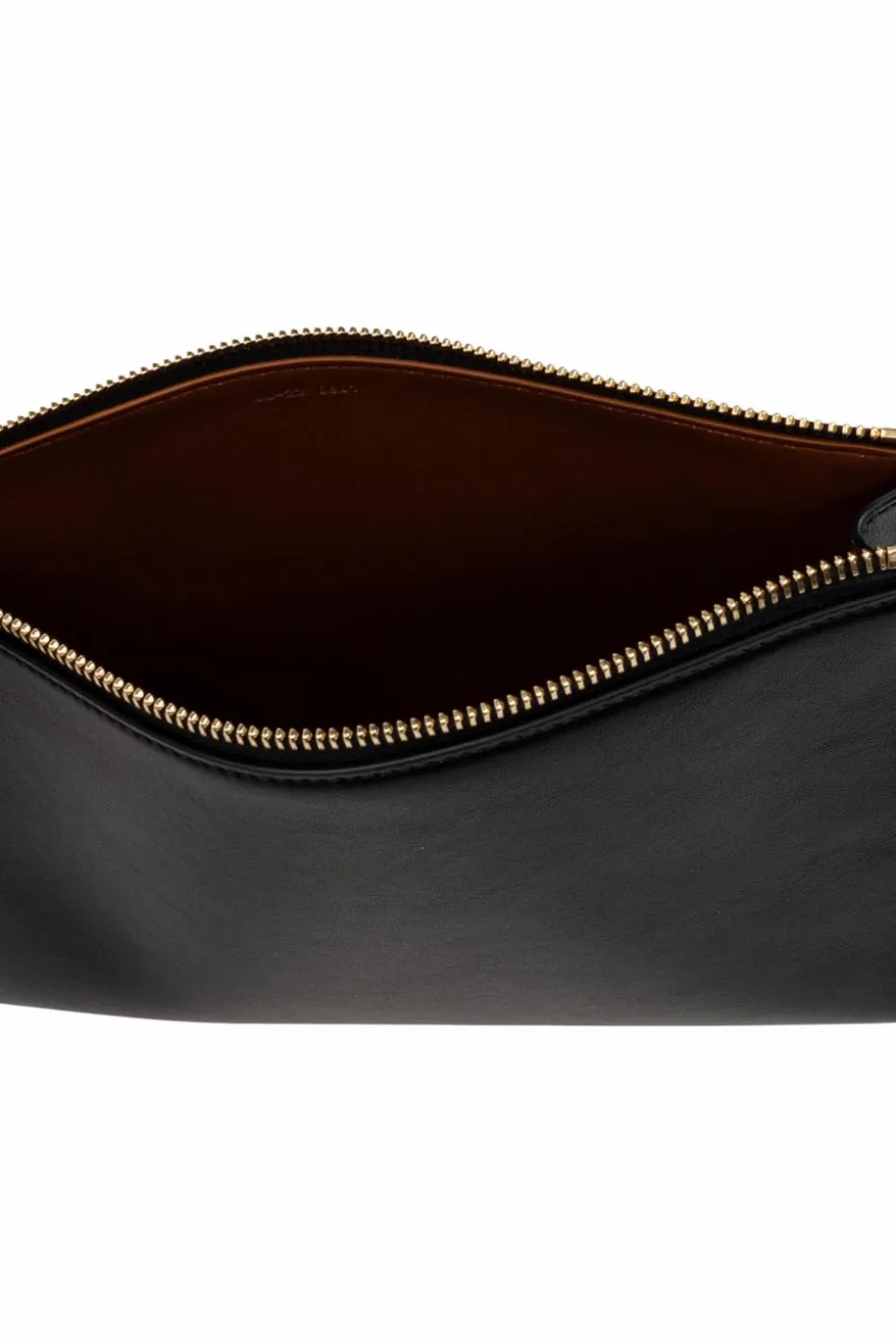 FERRAGAMO BLACK Leather cosmetic bag