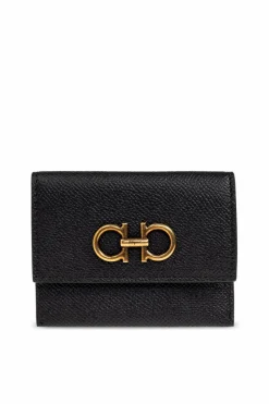FERRAGAMO BLACK Leather card case