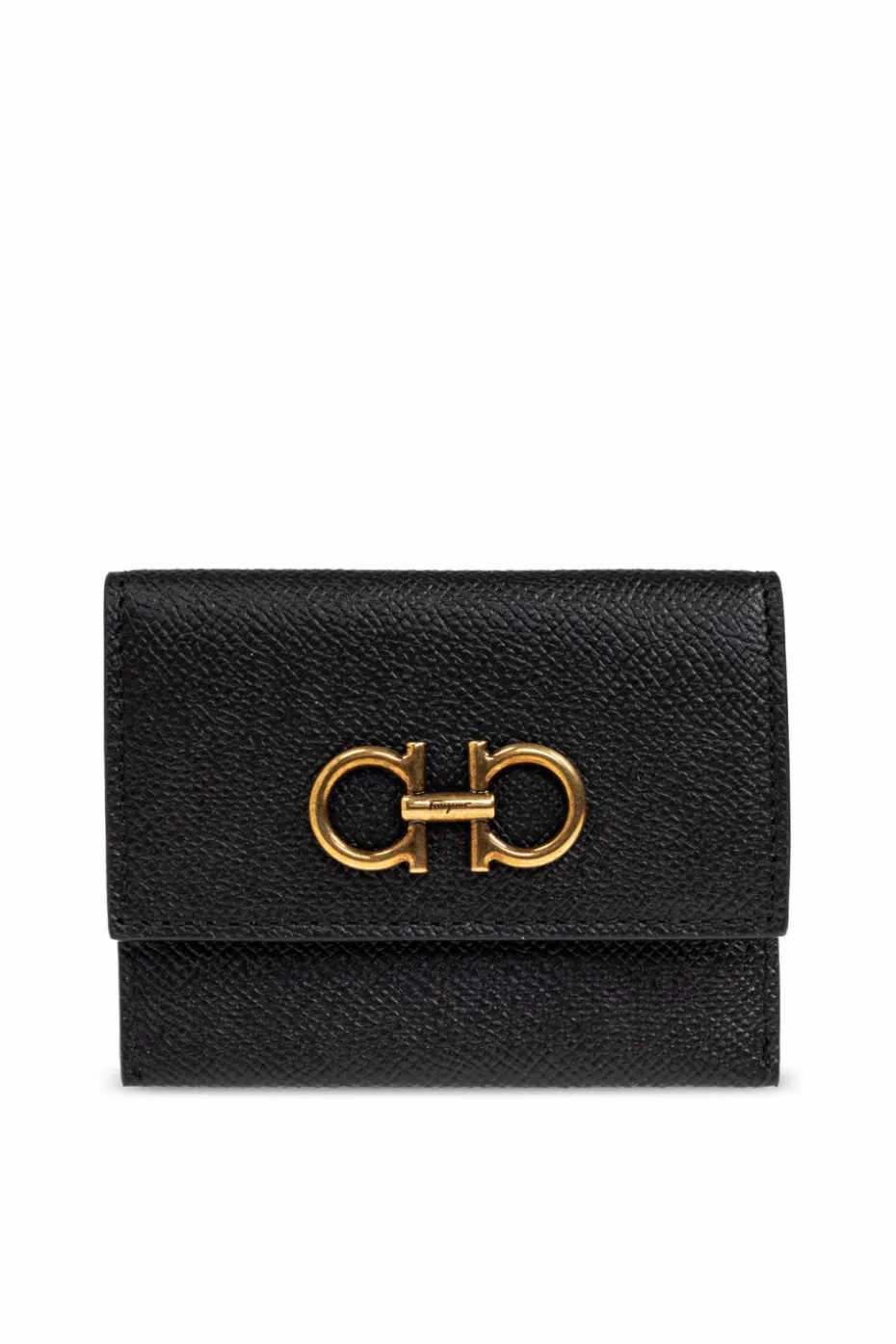 FERRAGAMO BLACK Leather card case