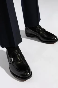 FERRAGAMO BLACK Leather shoes `Canada`