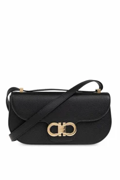 FERRAGAMO BLACK Leather shoulder bag