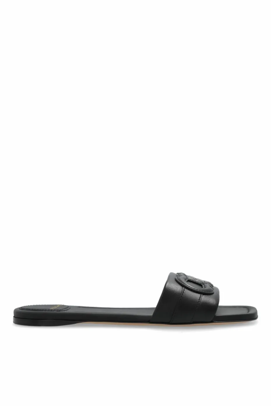 FERRAGAMO BLACK Leather slides Liss
