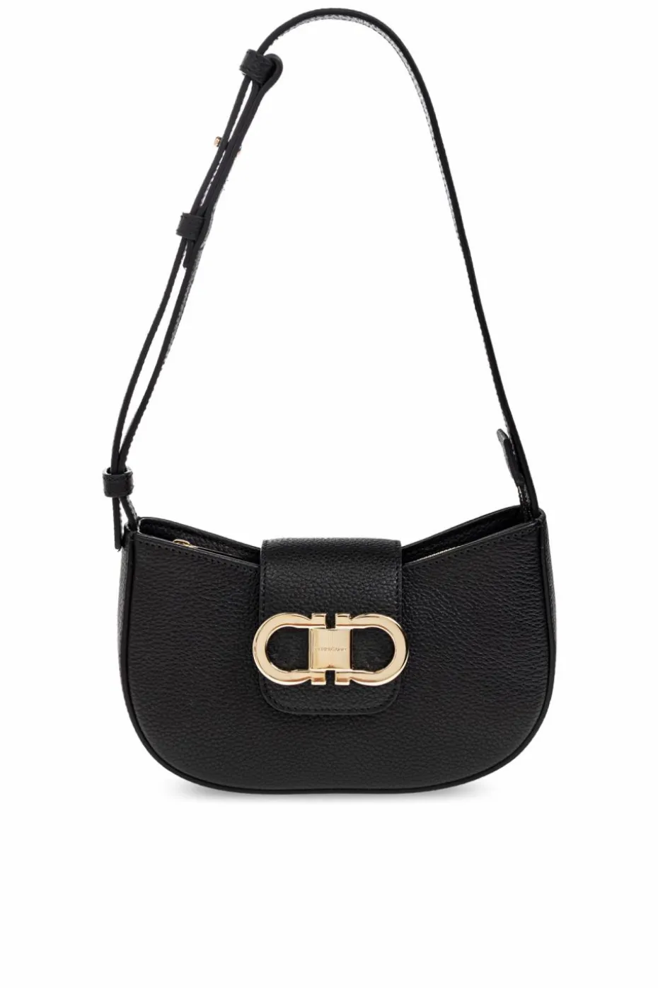 FERRAGAMO BLACK Leather shoulder bag