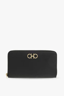 FERRAGAMO BLACK Leather wallet