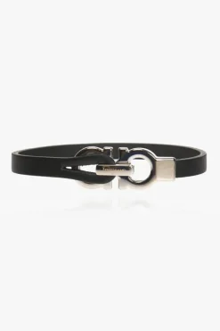 FERRAGAMO BLACK Logo bracelet