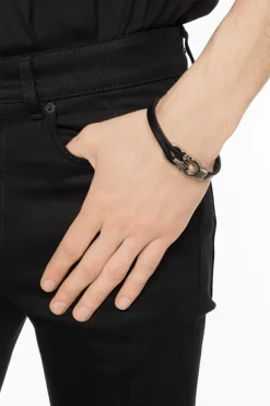 FERRAGAMO BLACK Logo bracelet