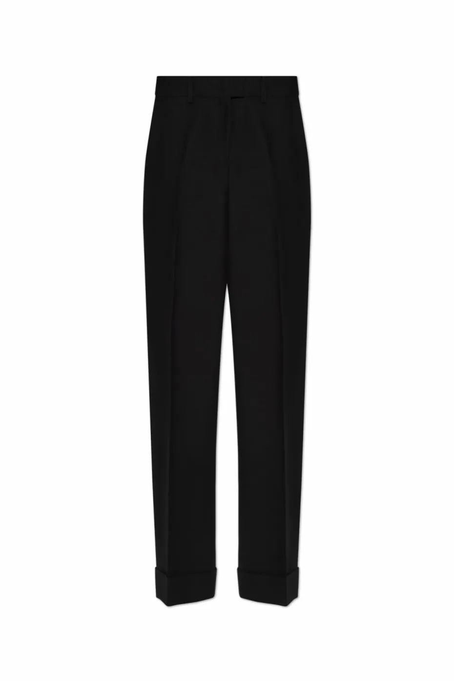 FERRAGAMO BLACK Pants with wool finish