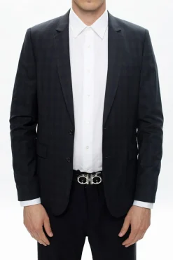 FERRAGAMO BLACK Reversible belt with logo
