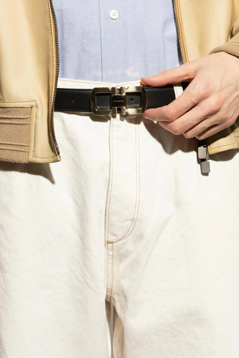 FERRAGAMO BLACK Reversible belt