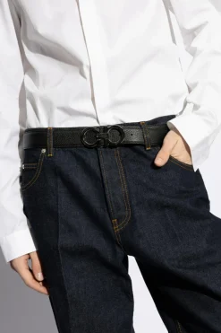FERRAGAMO BLACK Reversible belt