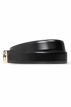 FERRAGAMO BLACK Reversible leather belt