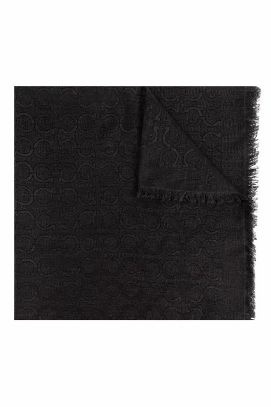 FERRAGAMO BLACK Scarf with Monogram